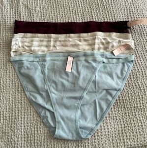 NEW Set is 3 Victoria's Secret Cotton Briefs Multicolor Size XL NWT